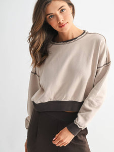 Espresso Trim Sweatshirt