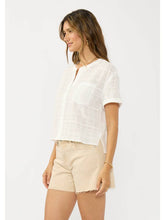 Load image into Gallery viewer, Lovestitch Ivory Cotton Camp Top
