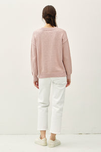 Rose Marled Cotton Sweater