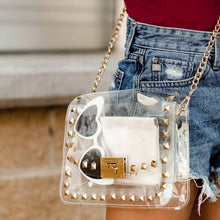 Load image into Gallery viewer, Clear Studded Crossbody Purse
