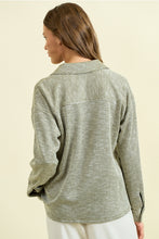 Load image into Gallery viewer, Textured Olive Pocket Top
