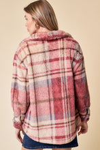 Load image into Gallery viewer, Berry Plaid Shacket
