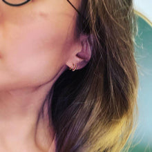 Load image into Gallery viewer, Dotted Double Hug Hoop
