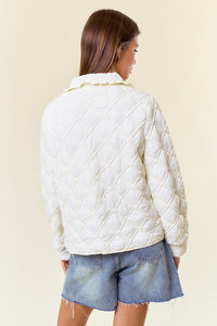 Cream Quilted Jacket