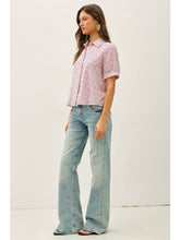 Load image into Gallery viewer, Be Cool Fuschia Ditzy Print Floral Top
