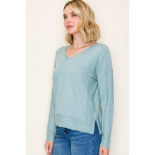 Load image into Gallery viewer, Heather Jade Side Slit Sweater
