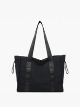 Load image into Gallery viewer, Black Lydia Drawstring Tote
