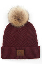 Load image into Gallery viewer, Diagonal Pom Hat
