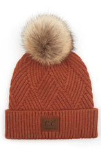Load image into Gallery viewer, Diagonal Pom Hat
