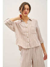 Load image into Gallery viewer, Amber Stripe Gauze Top
