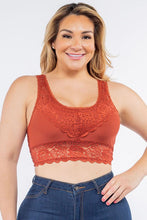 Load image into Gallery viewer, Black Lace Back Brami Plus
