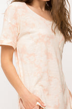 Load image into Gallery viewer, Salmon Tie Dye Tee
