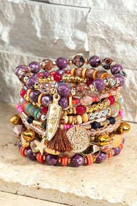 Purple Mixed Bracelet Stack