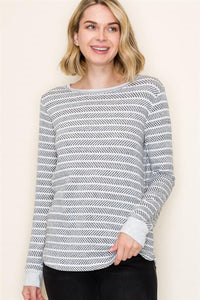 B+W Dash Stripe Top