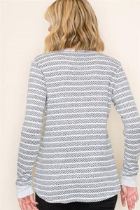 B+W Dash Stripe Top