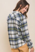 Load image into Gallery viewer, Blue + Lime Plaid Top
