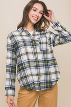 Load image into Gallery viewer, Blue + Lime Plaid Top
