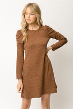 Load image into Gallery viewer, Caramel Puff Sleeve Dress
