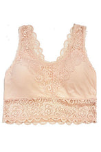 Load image into Gallery viewer, Beige Lace Back Brami
