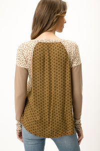Leopard Mixed Thermal Top