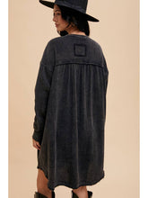 Load image into Gallery viewer, Black Washed Muslin Dress
