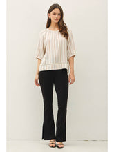 Load image into Gallery viewer, Slate Stripe Gauze Top

