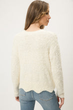 Load image into Gallery viewer, Ivory Scalloped Sweater
