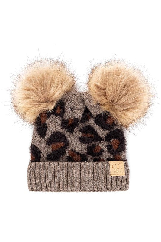 Leopard Pom Hat - Baby