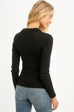 Load image into Gallery viewer, Black ZIp Ring Sweater
