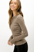 Load image into Gallery viewer, Mocha Zip Ring Sweater
