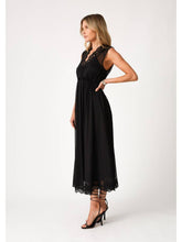 Load image into Gallery viewer, Lovestitch Black Chiffon Lace Maxi
