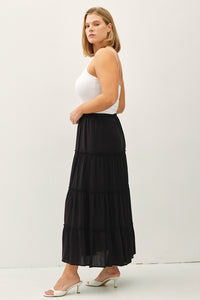 Black Tiered Skirt - Plus