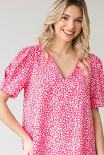 Load image into Gallery viewer, Hot Pink Abstract Top
