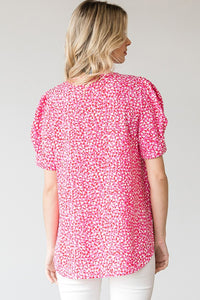 Hot Pink Abstract Top
