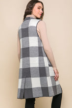 Load image into Gallery viewer, Grey Check Sweater Vest
