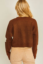 Load image into Gallery viewer, Brown Daisy Sweater
