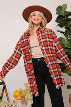 Load image into Gallery viewer, Oversized Rust Plaid Top
