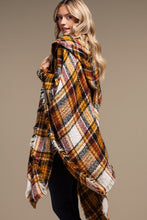 Load image into Gallery viewer, Mustard Plaid Poncho
