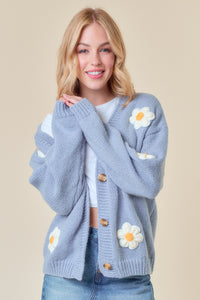 Blue Daisy Cardigan