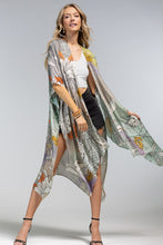 Load image into Gallery viewer, Teal Floral Kimono
