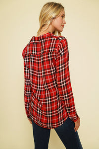 Red Plaid Top