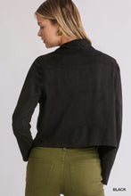 Load image into Gallery viewer, Black Suede Moto Jacket
