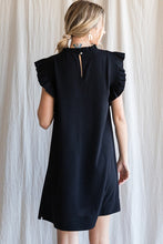 Load image into Gallery viewer, Black Ruffle Sleeve Dress
