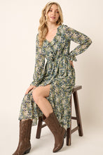 Load image into Gallery viewer, Navy + Olive Floral Dress
