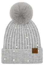 Load image into Gallery viewer, Pearl Pom Hat
