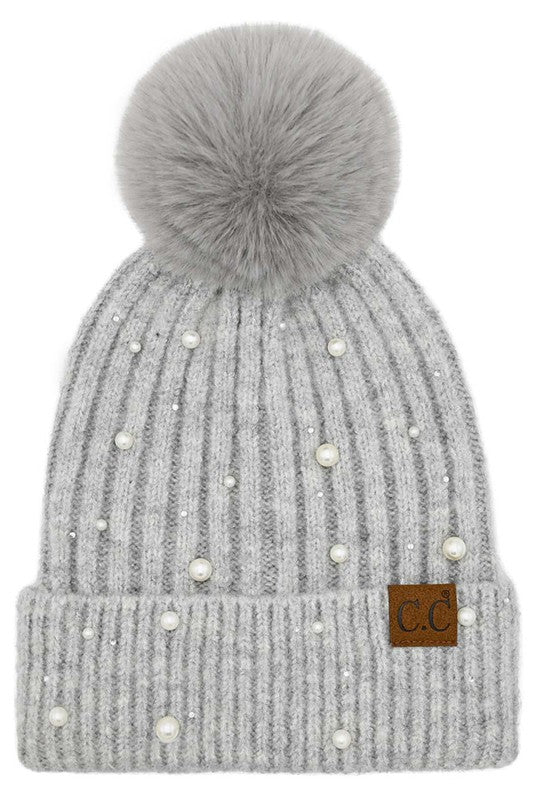 Pearl Pom Hat