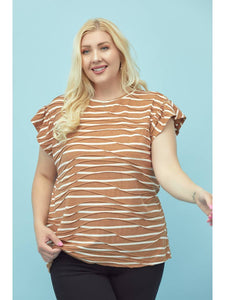 Toffee Textured Top - Plus