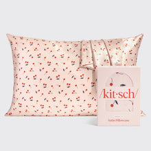 Load image into Gallery viewer, Kitsch Cherry Satin Standard Pillowcase
