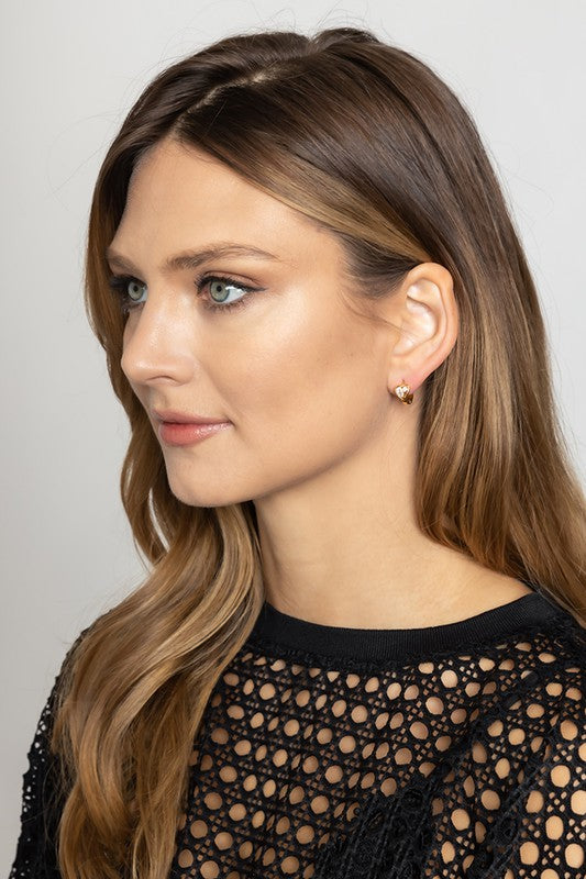 Dipped Heart Hoops