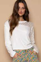 Load image into Gallery viewer, Ivory Lace Cutout L/S Top
